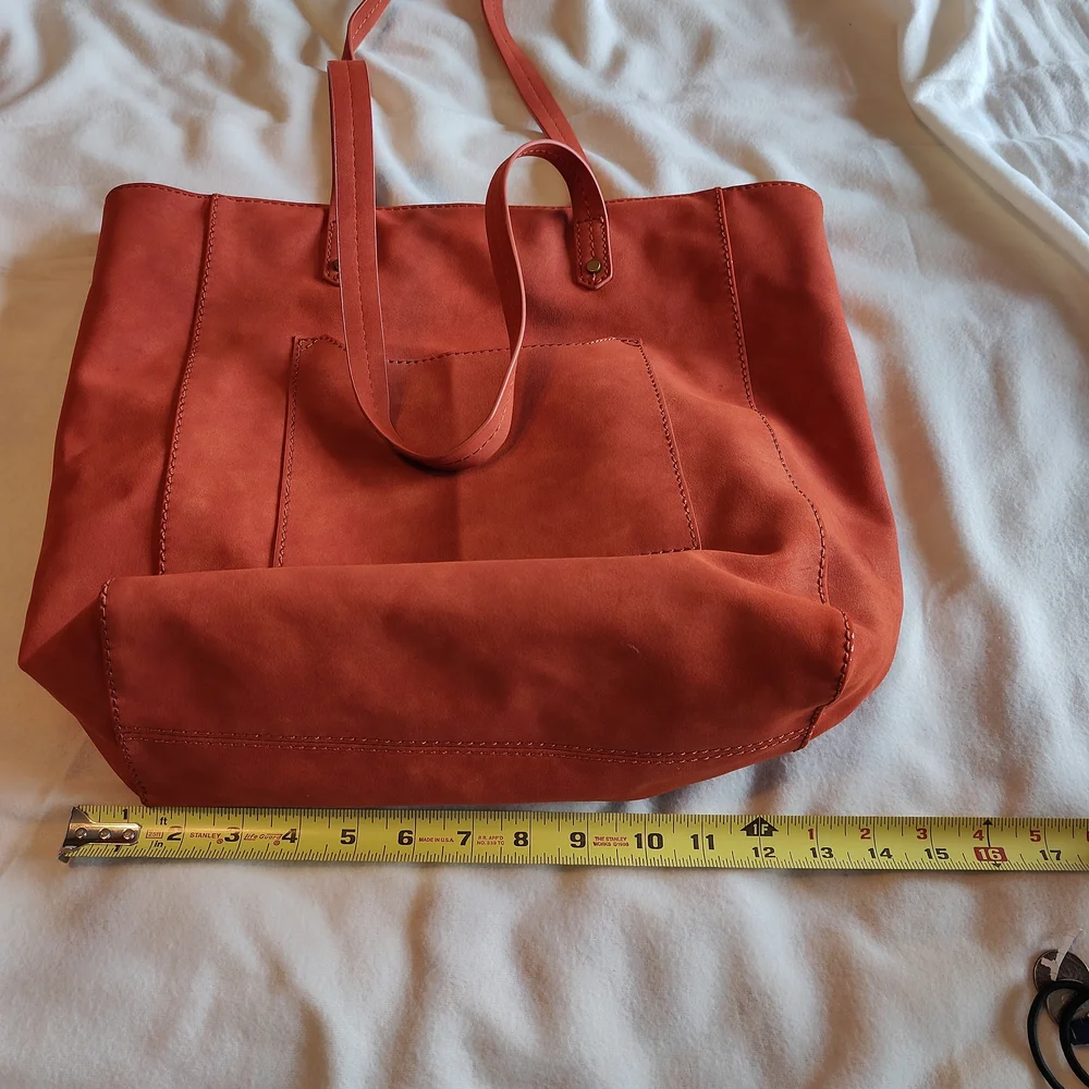 Universal Thread Vibrant Burnt Orange Tote Bag – Bold & Spacious Fall Carryall - Picture 10 of 12